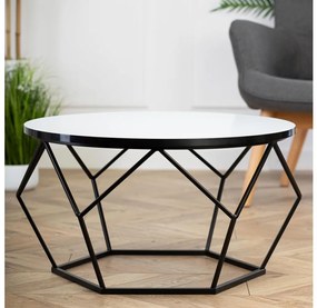 Tavolino DIAMOND 40x70 cm bianco/nero