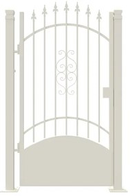 Cancello con serratura elettrica Marmolada in ferro, apertura a sinistra, L 104.5, H 180-195 cm, di colore nero