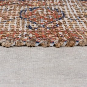 Tappeto di colore naturale in misto iuta tessuto a mano 80x150 cm Miley – Flair Rugs