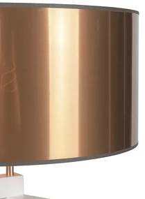 Lampada da terra bianco paralume rame 50 cm - PUROS