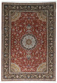 Tabriz Tappeto 290x210 Rosso (Iran) Annodato A Mano