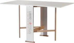 Tavolo da pranzo richiudibile in legno 136x74 cm SUSANNA Bianco