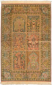Cashmere Silk Tappeto orientale 110 x 170 Beige (Indian) Annodato A Mano