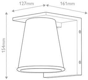 Hinkley HK-HANS-S-BLK -Applique a LED da esterno HANS 1xGU10/8W/230V IP44