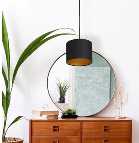 Lampadario su corda   ARDEN 1xE27/60W/230Vdiametro 18 cm nero/oro