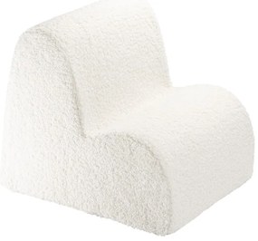 Poltrona per bambini color crema con rivestimento in bouclé Cloud – Wigiwama