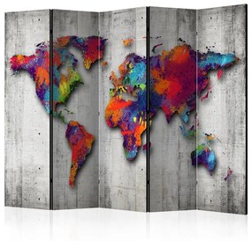 Paravento  Concrete World [Room Dividers]  Colore colorful, Dimensioni e Misure 225x172