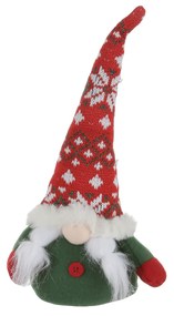 Gnomo Natale fermaporta 33 cm cappello rosso