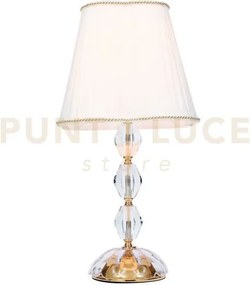 Lume riflesso oro 1 luce attacco e27 40x65cm decorato in cristallo