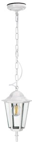 Lampadario da esterno a sospensione con catena 1xE27/60W/230V IP44 bianco
