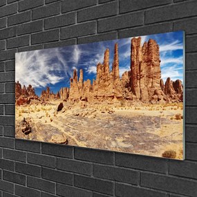 Quadro vetro Sabbia per paesaggi del deserto 100x50 cm