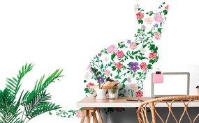 Carta da parati – Gatto di fiori