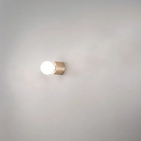 Plafoniera moderna alluminio Oro - BOW E27 lampadina a vista 12x9 cm