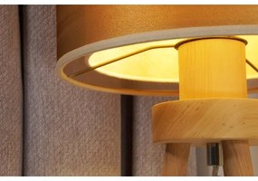 Duolla - Lampada da tavolo WOOD BOHO 1xE27/15W/230V diametro 25 cm rame/marrone/beige