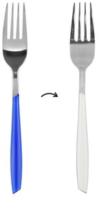 Forchetta da tavola sfusa bicolore blu e bianco