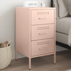 Comodino Rosa 36x39x68 Cm İn Acciaio /