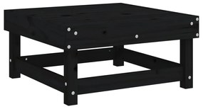 Set Salotto da Giardino 8 pz in Legno Massello di Pino Nero