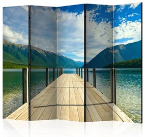 Paravento  Mountain lake bridge II [Room Dividers]  Colore ---, Dimensioni e Misure 225x172