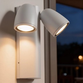 Applique da Esterno Orientabile IP65 2xGU10 serie AXIS - Bianca