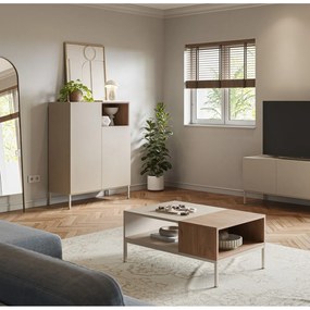 Tavolino color crema 56x90 cm Cailin - Marckeric