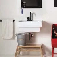 Lavabo sospeso in ceramica Xilon Lavarredo cm 51x50 colore bianco lucido Cod. 955