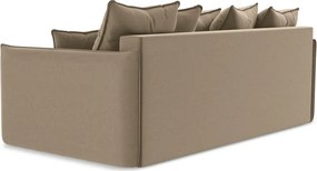 Divano marrone chiaro allungabile/con contenitore con rivestimento in velluto 225 cm Hula – Makamii