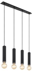 Globo 15499-4H - Lampadario a sospensione con filo MARION 4xE27/60W/230V legno nero