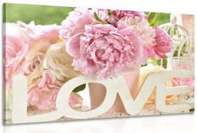 Stampa su tela – Con scritta romantica Love