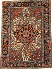 Farahan Tappeto 110x150 Marrone (Iran) Annodato A Mano