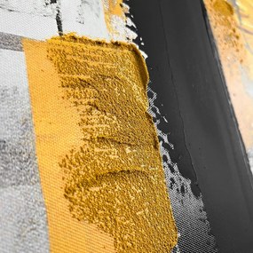 Quadro con elementi dipinti a mano 70x100 cm Jade – Styler