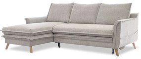 Divano angolare greige allungabile/con contenitore (con penisola a sinistra/con chaise lounge) Charming Charlie – Miuform