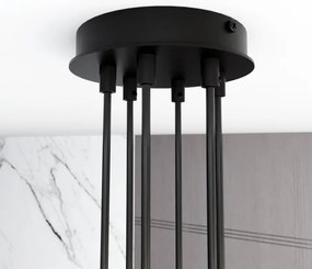 Lampadario a sospensione con filo MODUS 6xGX53/10W/230V nero