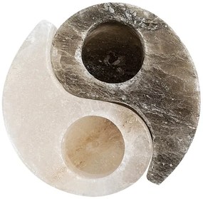 Rabalux 76034 - Lampada di sale - portacandela SOLUNA grigio/bianco