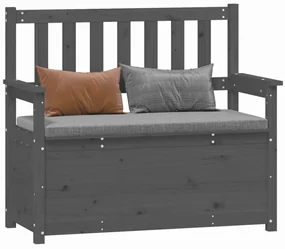 Panca grigio 112,5x51,5x96,5 cm in legno massello di pino