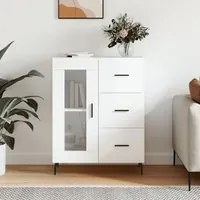 Credenza 69,5x34x90 cm in Legno Multistrato Bianco Lucido 828062