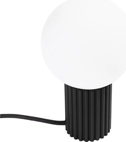 Lampada da tavolo nera con paralume in vetro (altezza totale 19 cm) Orbital – Sollux