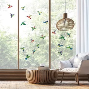 Set di adesivi per finestre 20 pezzi 40x60 cm Hummingbirds - Ambiance
