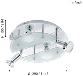 EGLO 93085 - Plafoniera LED CABO 1 4xGU10/3W