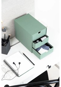 Organizer verde in cartone per cassetti Ingrid Canvas Paper Laminate – Bigso