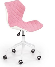 Sedia da ufficio per bambini Matrix III in bianco rosa
