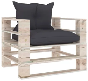 Set divani da giardino pallet 6 pz con cuscini in legno di pino