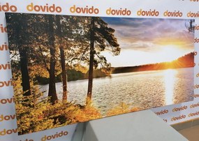 Stampa su tela – Tramonto sul lago