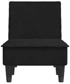 Chaise longue in velluto nero