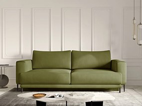 Divano letto con 3 posti Toronto - Tessuto verde chiaro