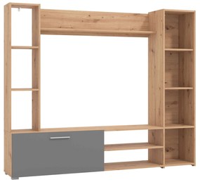 KRISTIE - parete attrezzata soggiorno un anta moderna minimal in legno