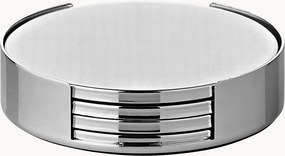Set di 5 sottobicchieri placcati argento