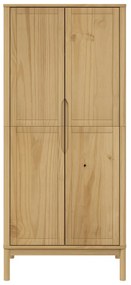 Armadio floro marrone cera 77x53x171 cm legno massello di pino