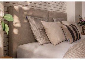 Letto matrimoniale imbottito beige con contenitore e rete inclusi 180x200 cm Thessa Bold – Bonami Selection