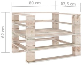 Divano pallet da giardino in legno impregnato di pino