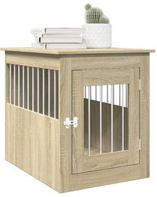 Gabbia cani da arredamento rovere sonoma 55x75x65cm multistrato